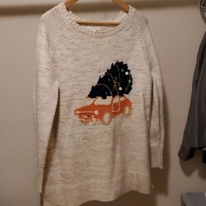 Christmas tree delivery sweater